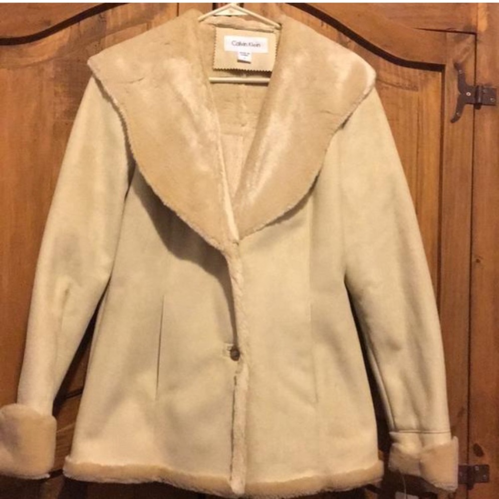 Calvin Klein Shearling Jacket Coat